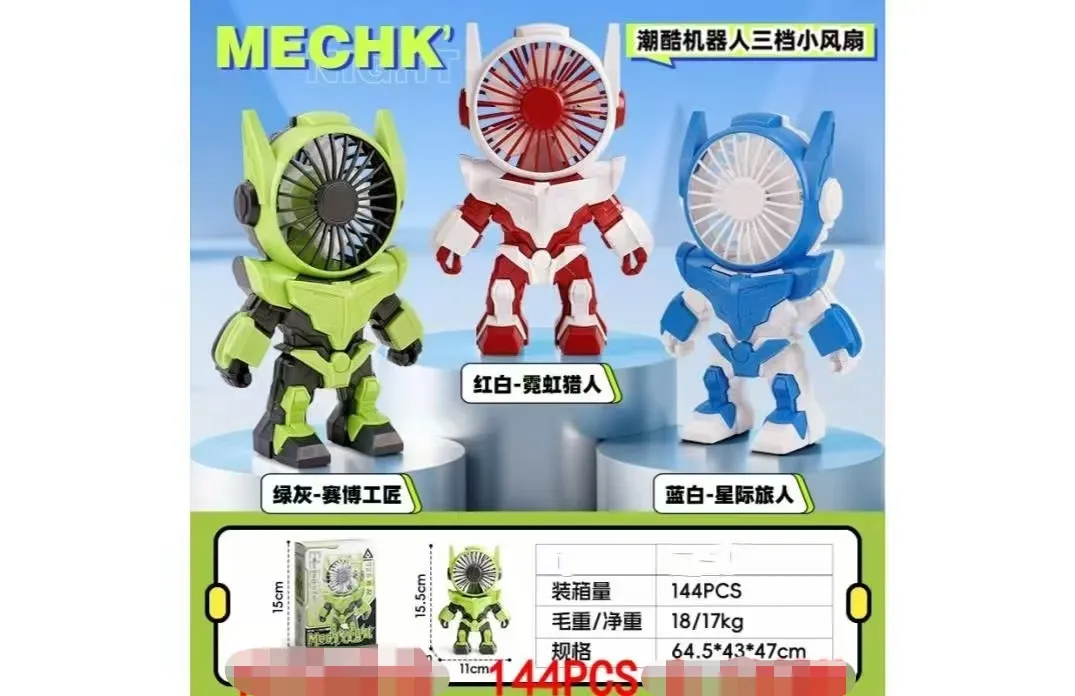 MechHK Mini Wentylator Robot 15cm Zielony