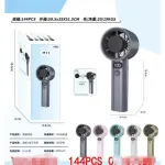 Mini wentylator ręczny M11 Pro szary 16.6cm bateria 400mAh