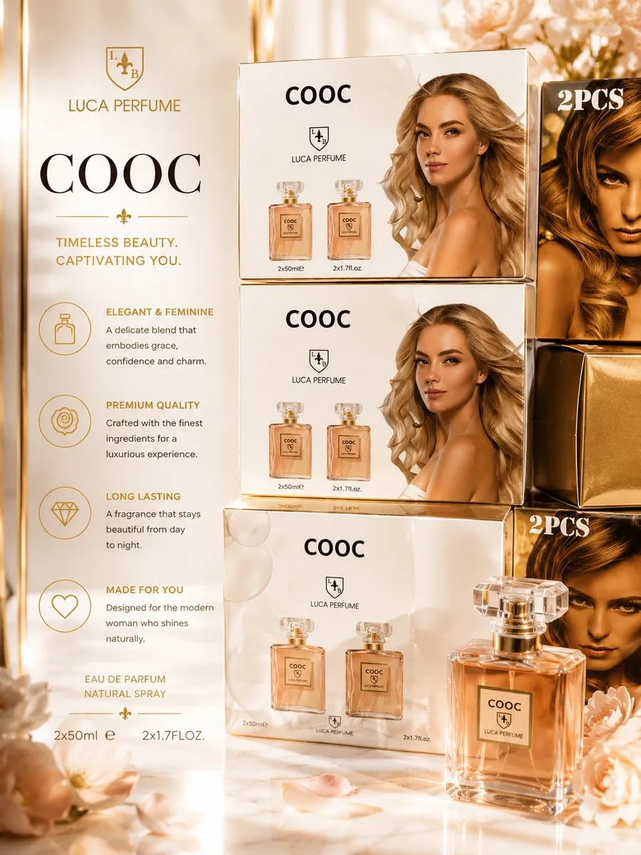 LUCAPerfume Cooc EDP Zestaw 2x50ml Beżowa Butelka