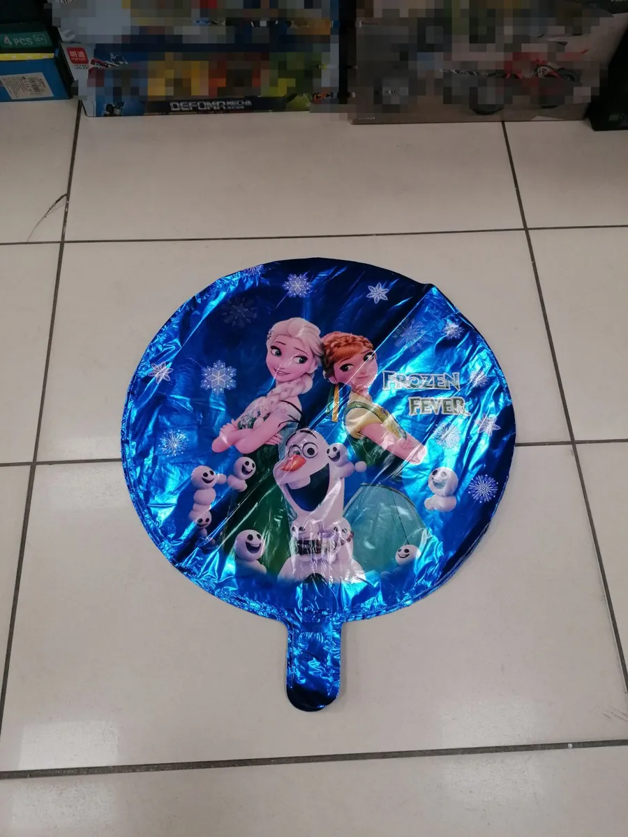Balon foliowy Frozen Fever Elsa Anna Olaf niebieski