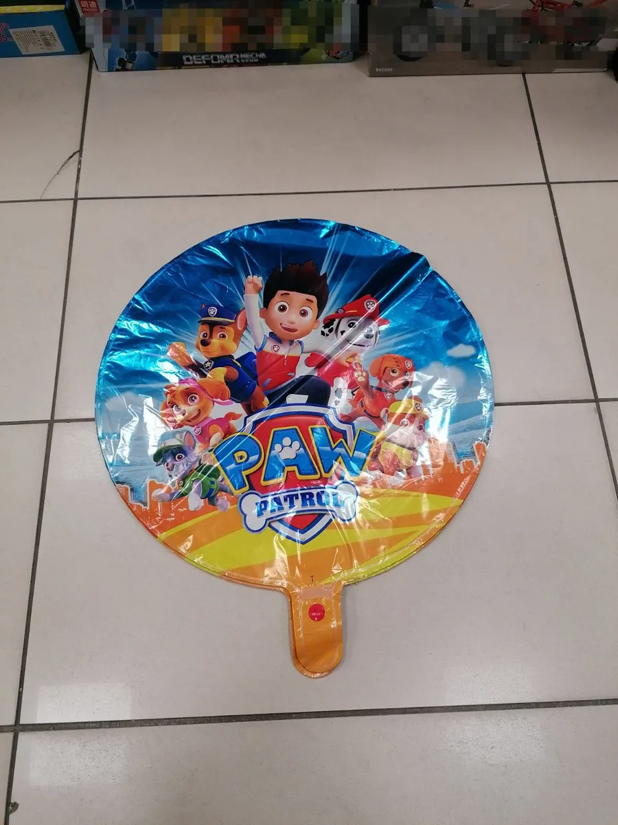 Balon foliowy Paw Patrol okrągły niebiesko-pomarańczowy
