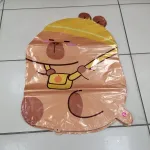 Balon foliowy Miś w Czapce Żółtej z Torbą Pomarańczową