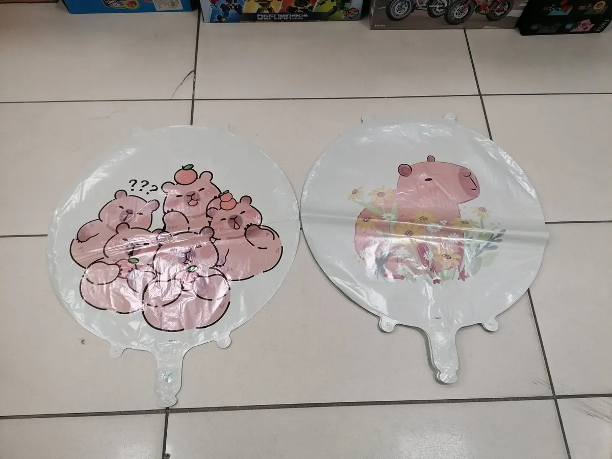 Balony foliowe Hippo Różowe z Niedźwiadkami