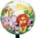 Balon foliowy Happy Birthday Zwierzątka 45cm