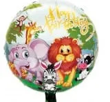 Balon foliowy Happy Birthday Zwierzątka 45cm