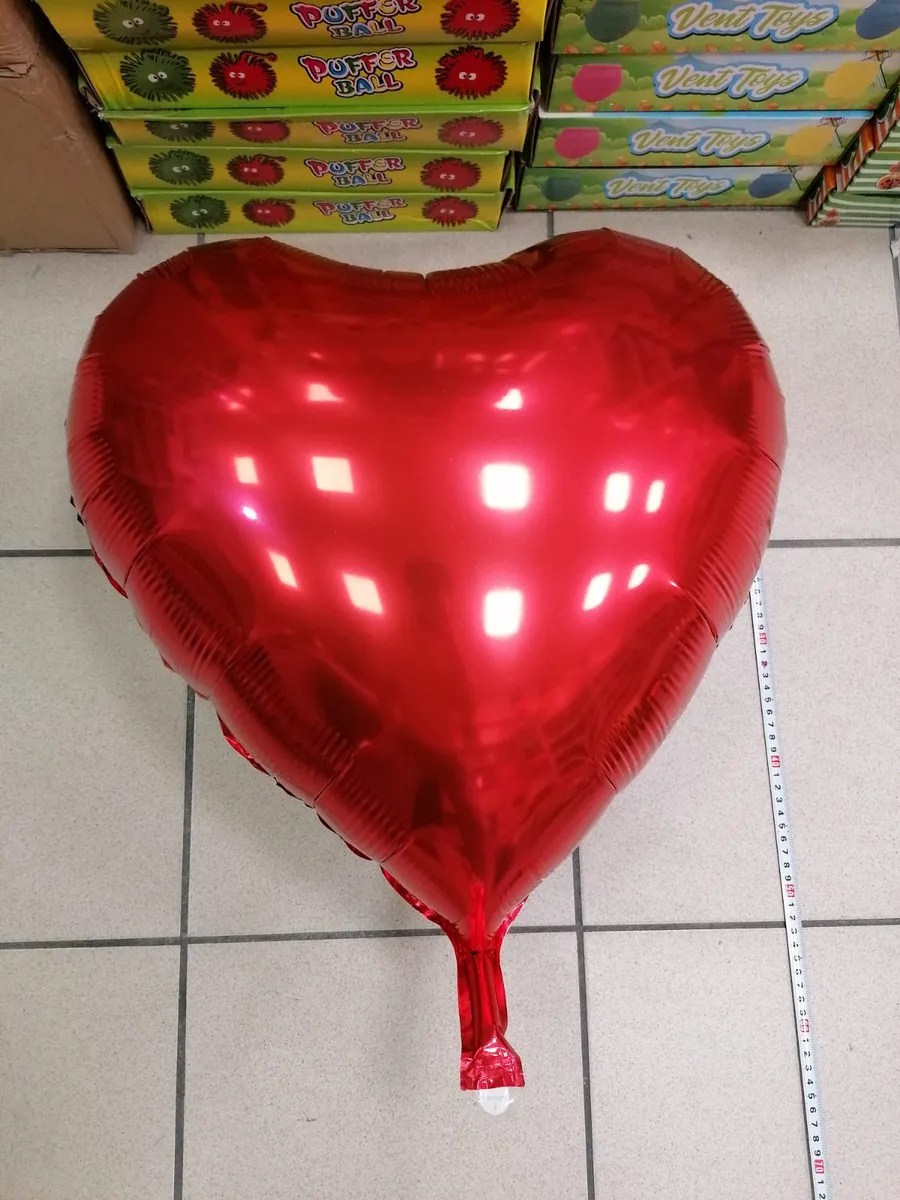 Czerwony balon foliowy w kształcie serca 46 cm