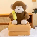 Maskotka Małpka z Kocyk Brązowa z Bananem
