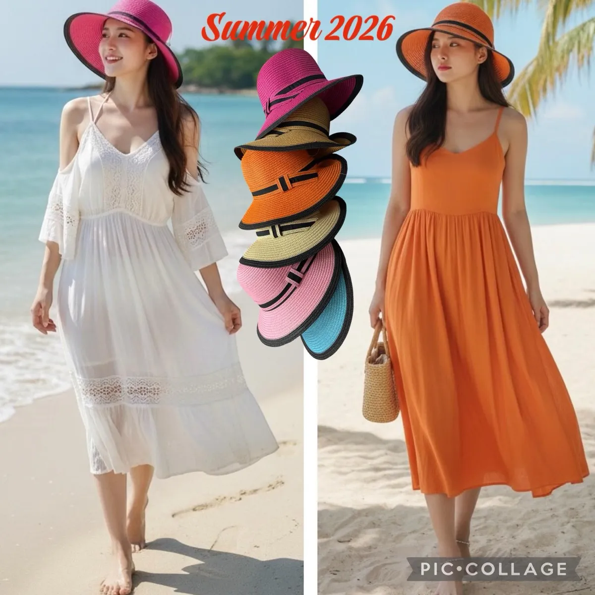 Kapelusz słomkowy Summer 2026 różowy