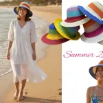 Kapelusz plażowy damski słomkowy wielokolorowy Summer 2026