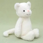 Pluszak Kot Biały 35cm Miękkie Futro