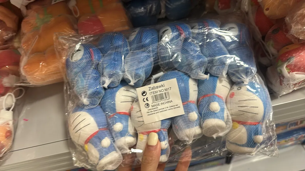 Gniotek Doraemon Niebieski Antystresowy Squeeze Toy