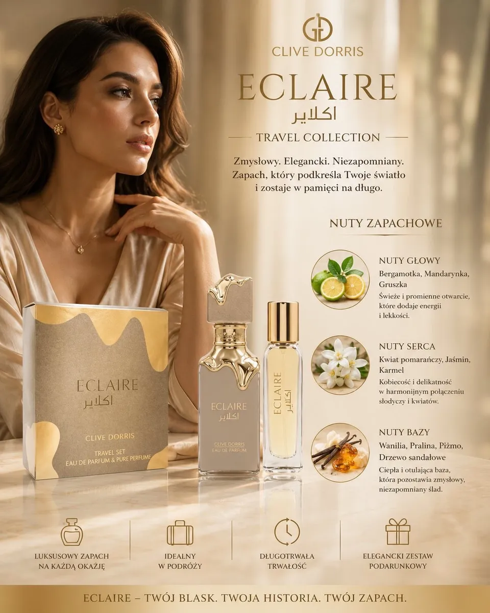 Zestaw perfum Eclaire Clive Dorris 50+20ml Travel Set