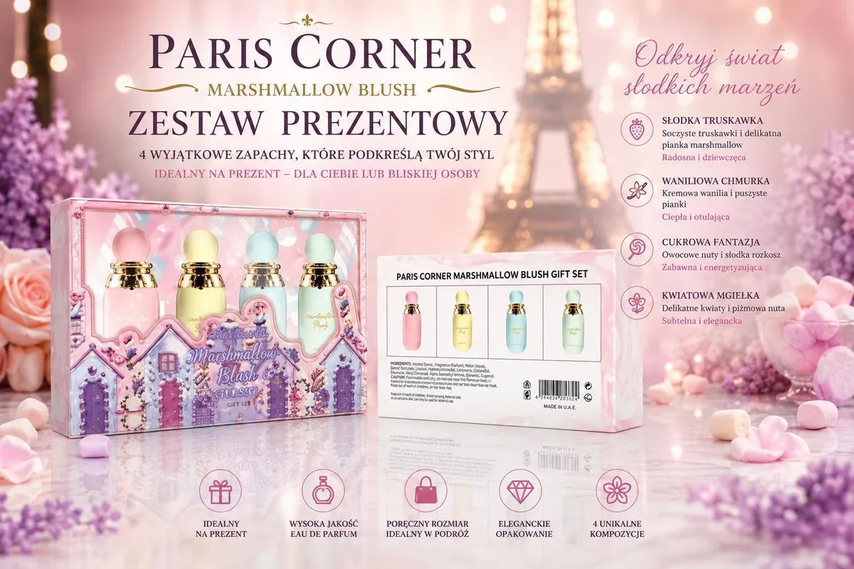 Paris Corner Marshmallow Blush Zestaw 4 Mini Perfum