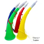 Plastikowa trąbka imprezowa kolorowa 12 szt
