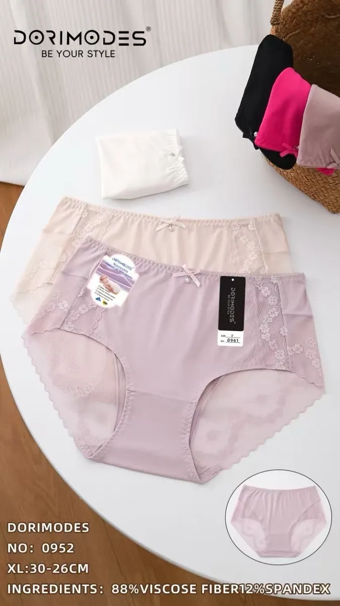 Dorimodes Majtki Damskie XL Lawendowe 88% Wiskoza