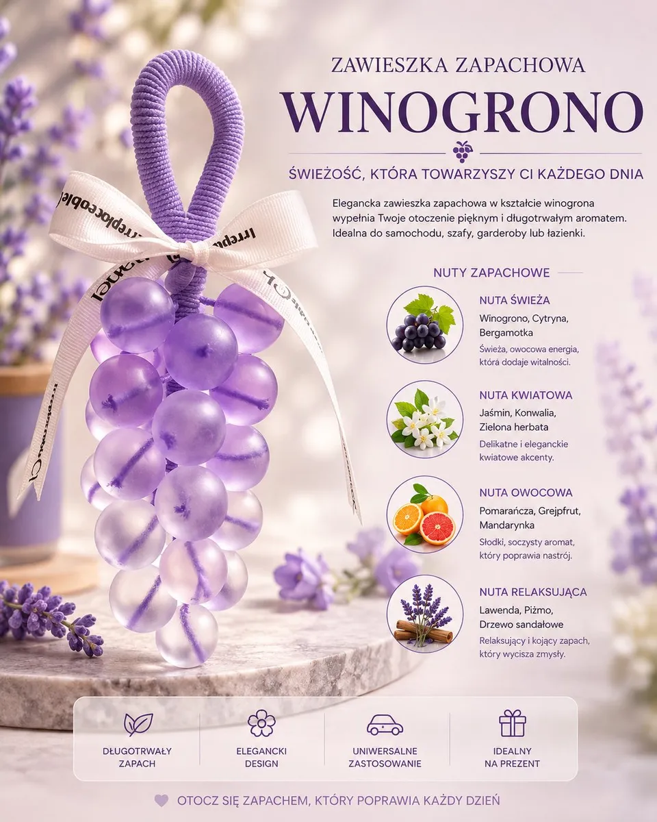 Zawieszka zapachowa Winogrono Fioletowa