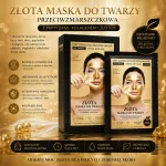 Złota Maska Przeciwzmarszczkowa z Peptydami i Kolagenem