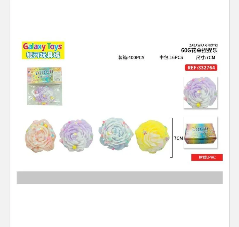 Gniotki Pinch Galaxy Toys Różowe Fioletowe 7cm PVC