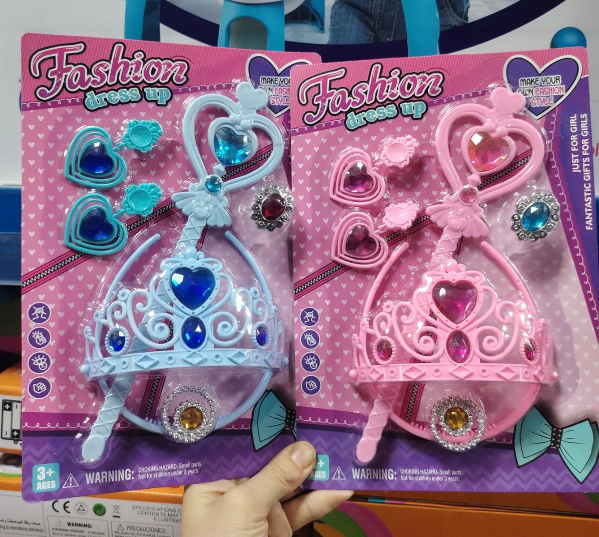 Zestaw Fashion Dress Up Korony Różowa Niebieska dla Dziewczynek