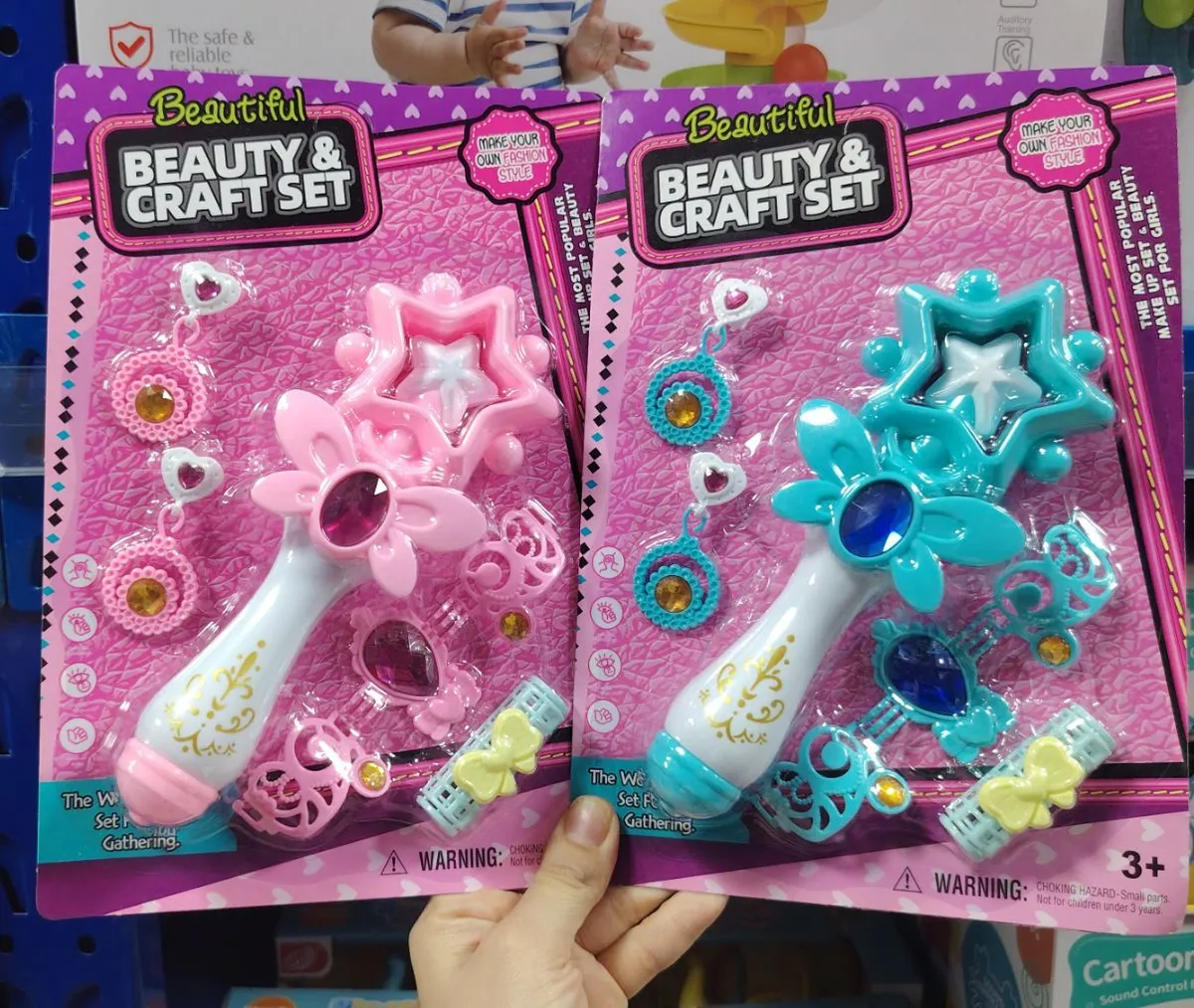 Zestaw Beautiful Beauty & Craft Set Różowy Niebieski 3+