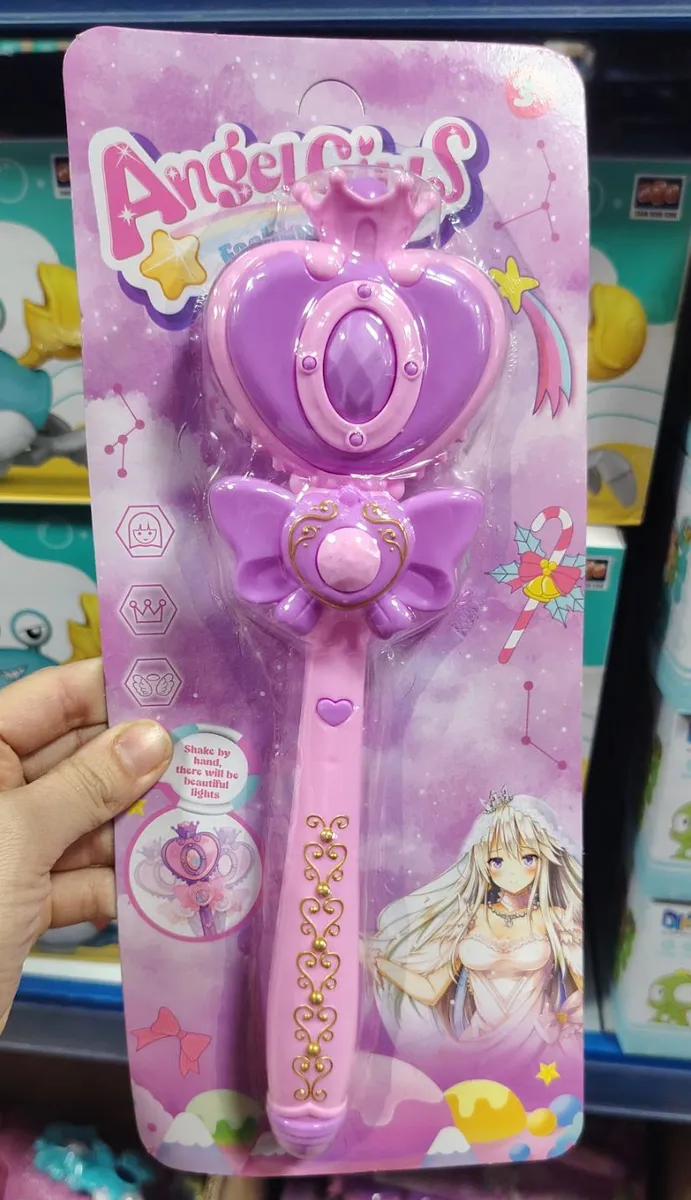 Różdżka Czarodziejska Angel Girls Różowa ze Światłem
