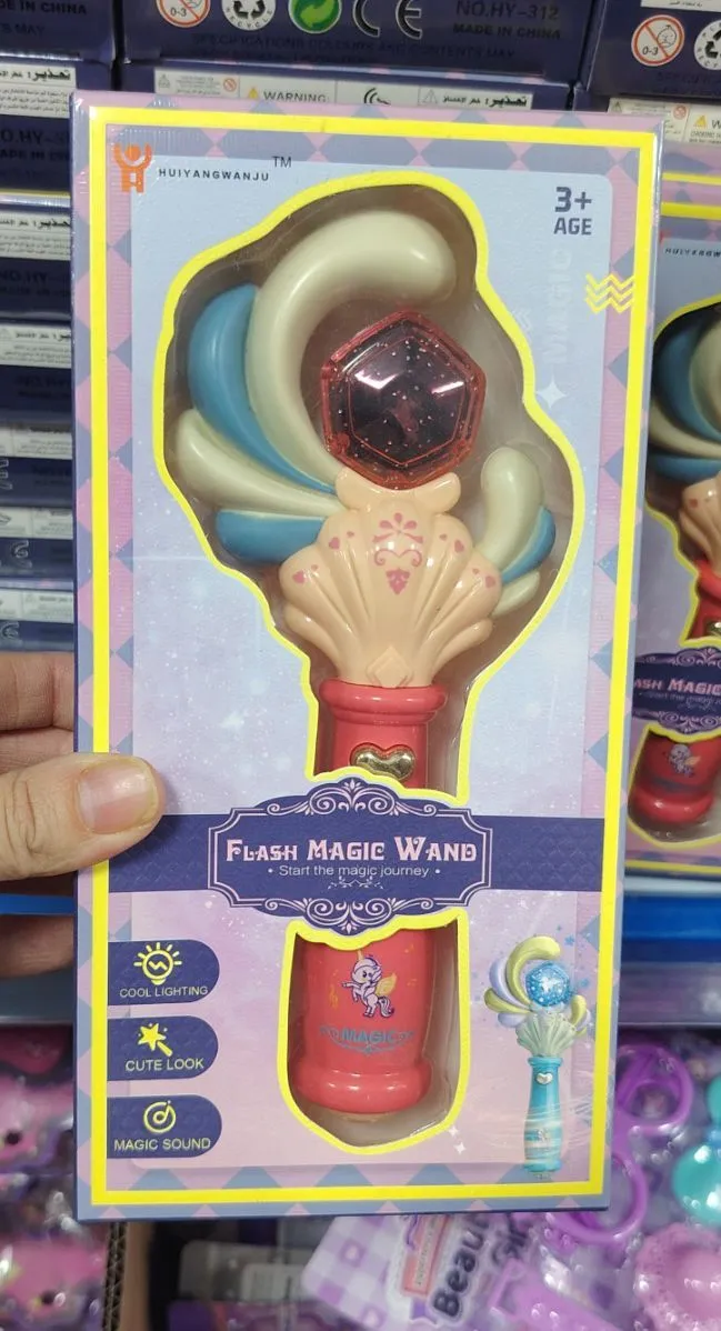 Flash Magic Wand Różowa Magiczna Różdżka z Światłem 3+