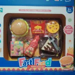 Zestaw zabawek Fast Food burger pizza 3+