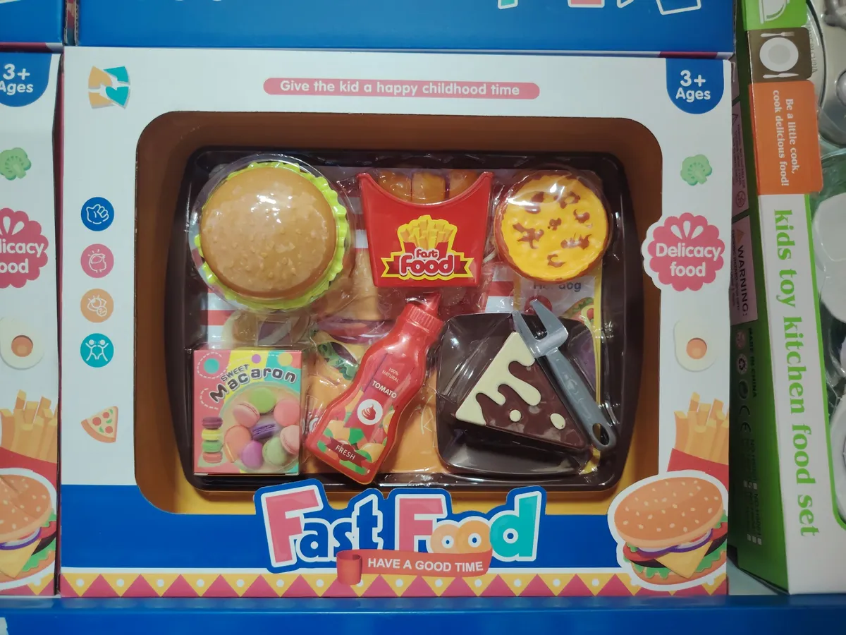Zestaw zabawek Fast Food burger pizza 3+