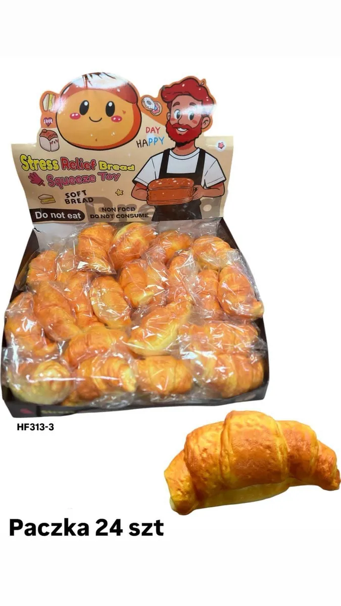 Gniotek Antystresowy Croissant Złoty Opak. 24 szt