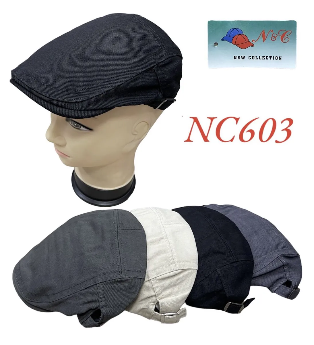 Czapki N&C NC603 Mix Kolory Czarny Szary Biały