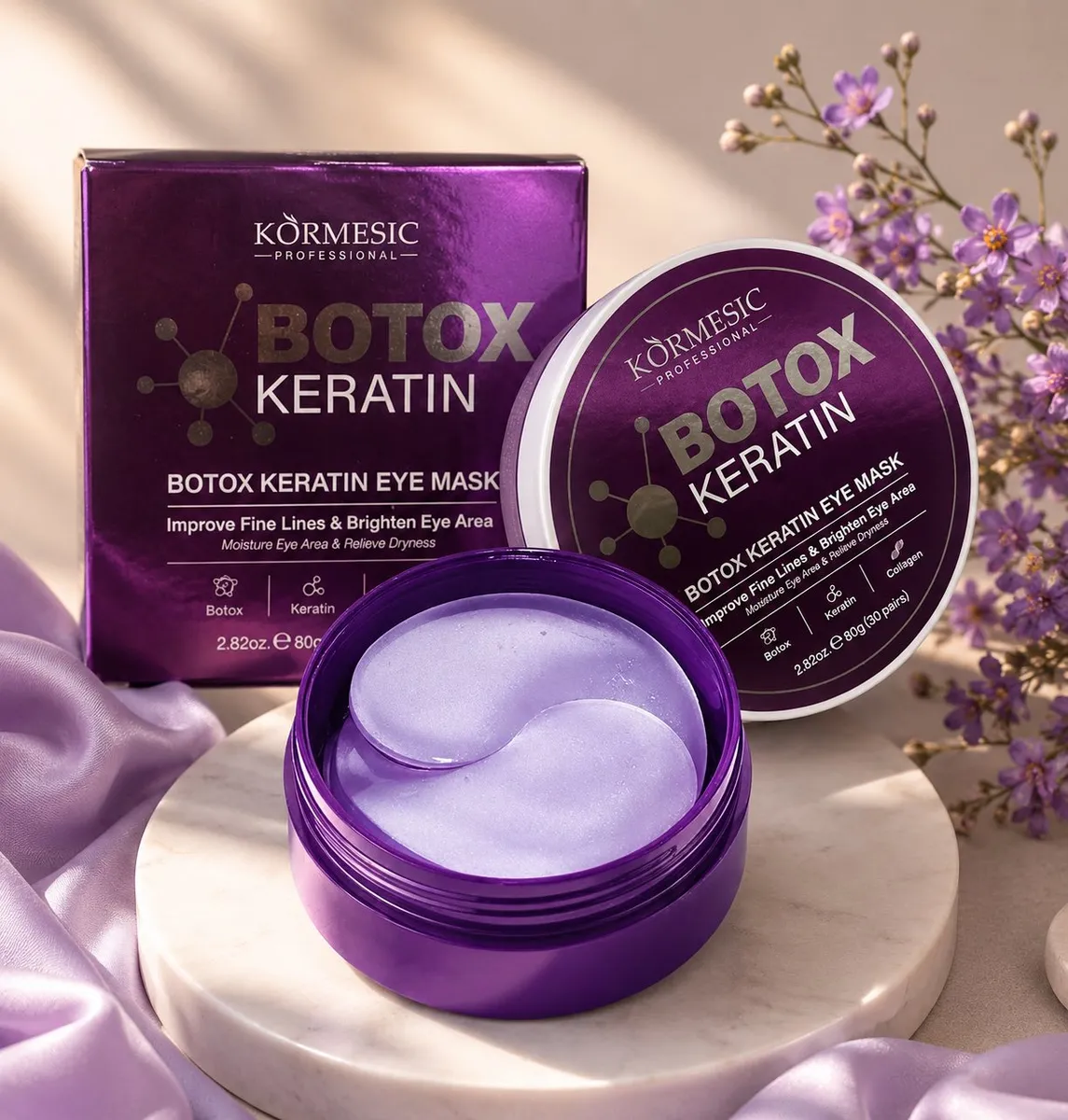 KörMesic Botox Keratin Eye Mask 2.82oz 80 Par