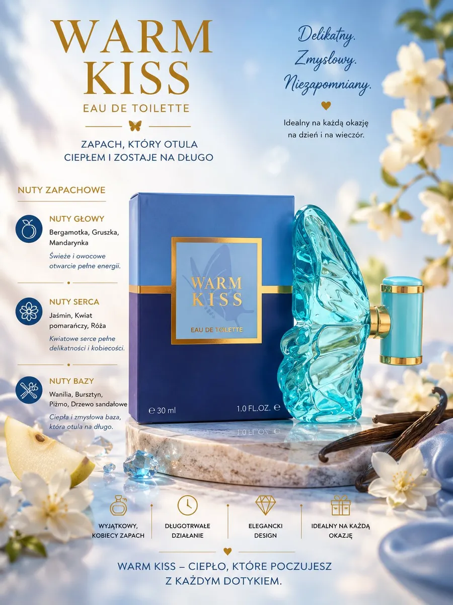 Warm Kiss Eau de Toilette 30ml Nuty Bergamotki Wanilii