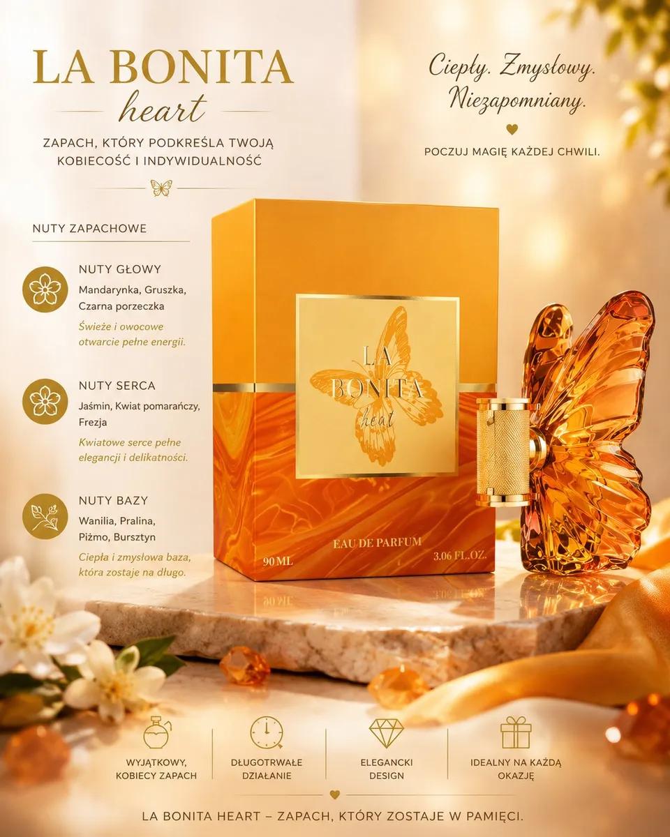LA BONITA Heat Woda Perfumowana 90ml Motyl