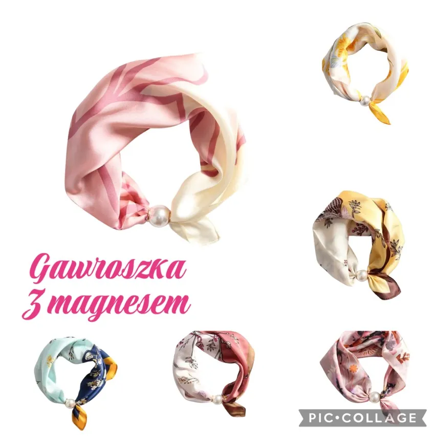 Gawroszka z magnezem jedwabna różowa w prążki