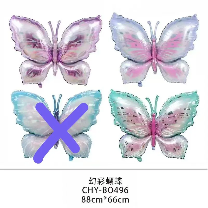 Balon foliowy motyl tęczowy 88x66cm