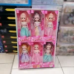 Zestaw 6 lalek Carolina Dream Girl 3+ różnokolorowe sukienki