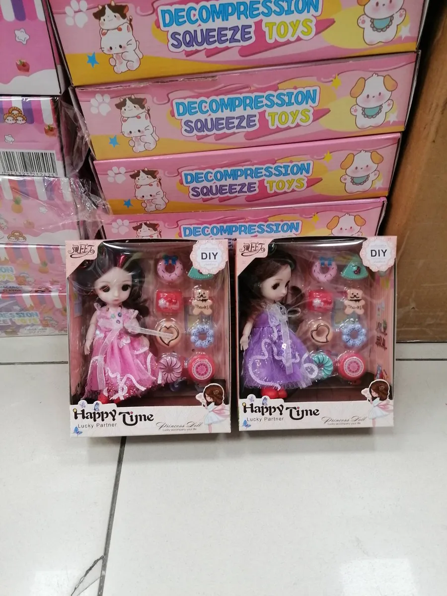Happy Tyme Princess Doll Różowa i Fioletowa z Akcesoriami