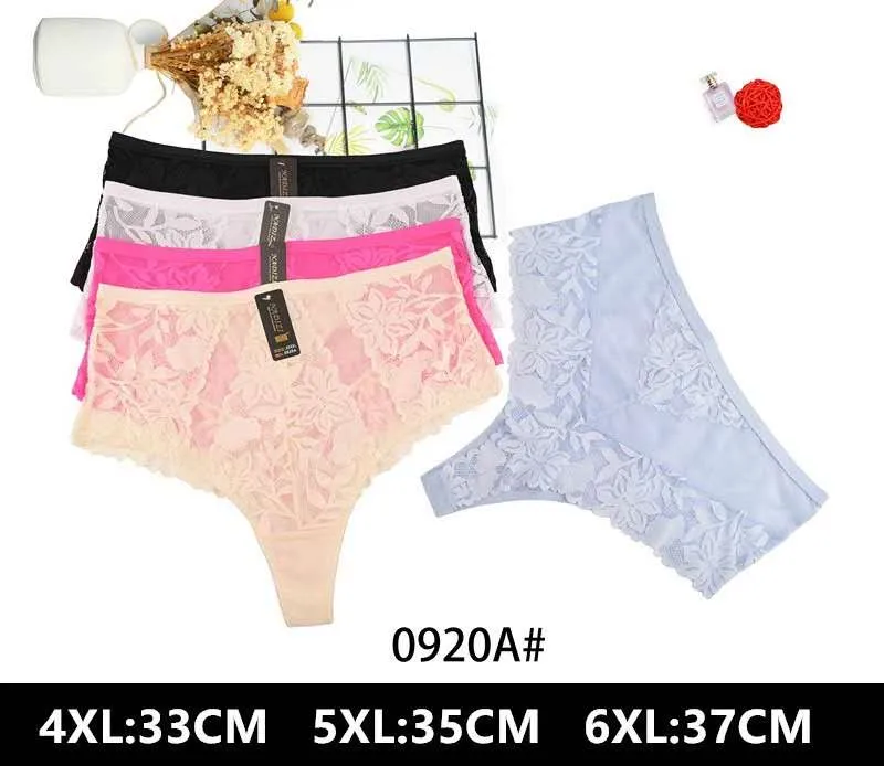 Majtki damskie koronkowe 4XL-6XL beżowe czarne różowe