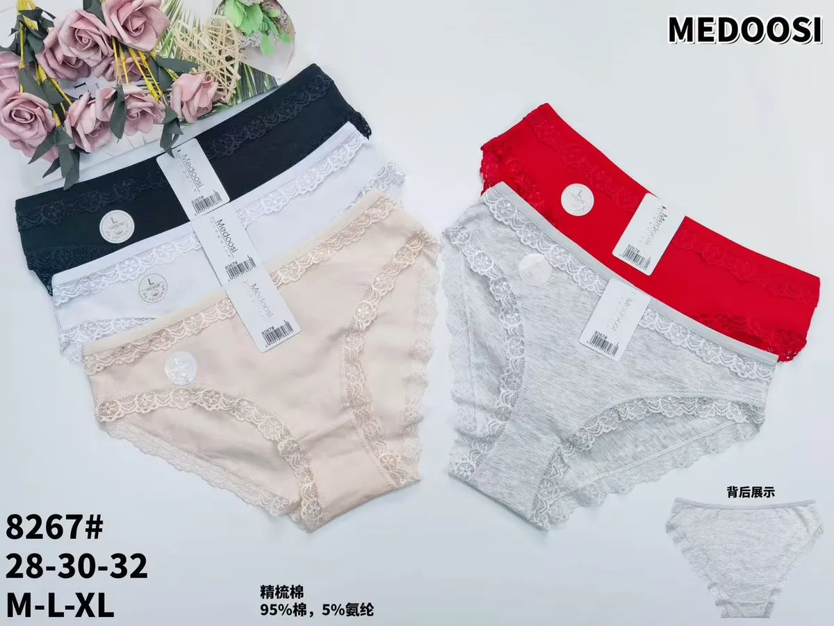Medooos Majtki Damskie Bawełniane M-L-XL 6 Kolorów