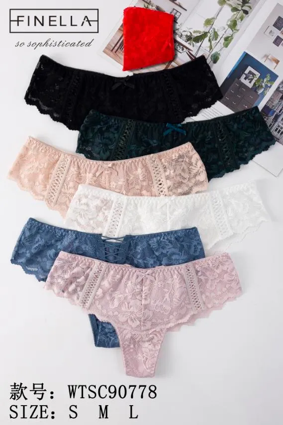 Finella damskie stringi koronkowe S/M/L wielokolorowe