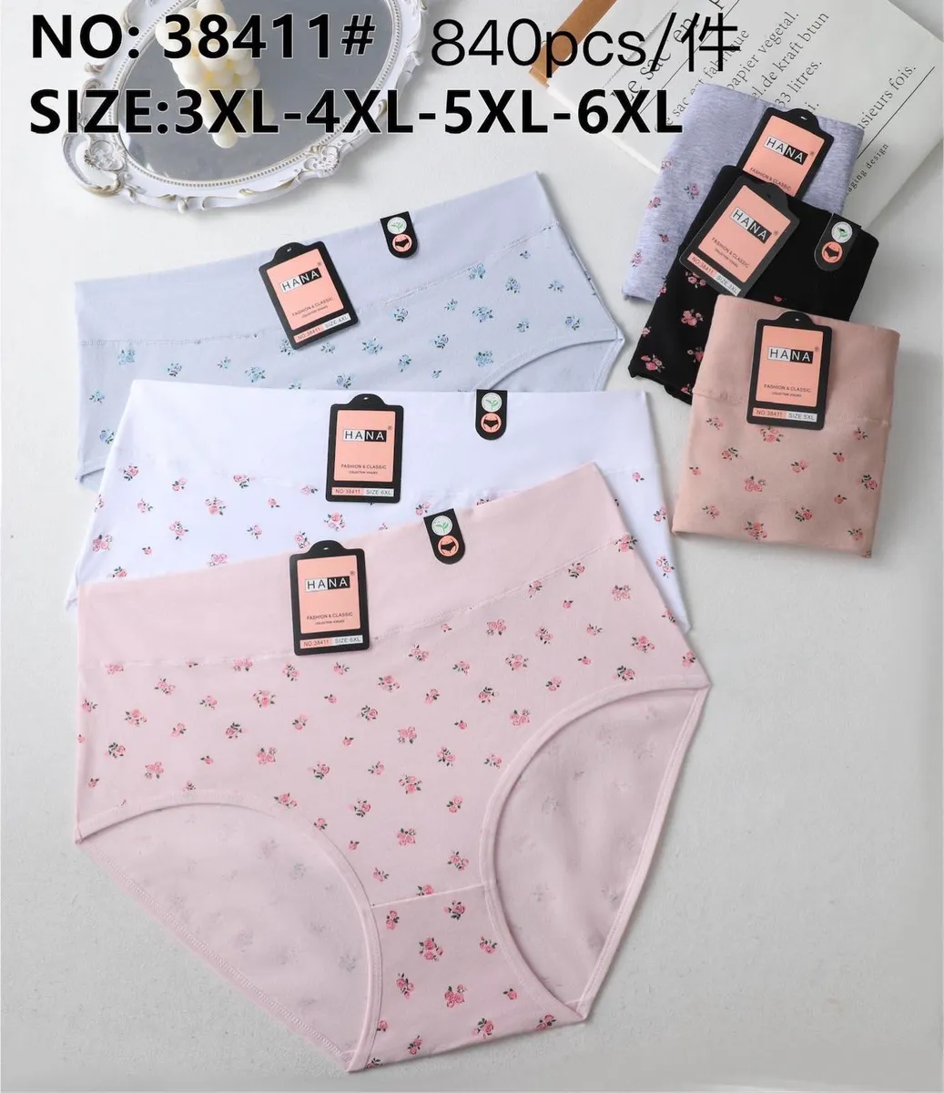 Hana Majtkowe Figi 3XL-6XL Kwiatowe