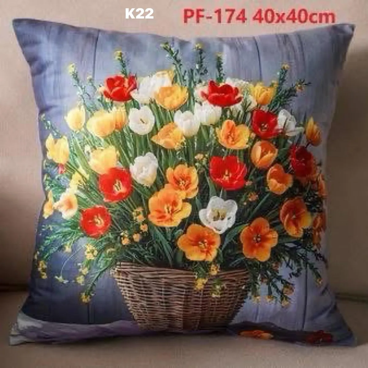 Poszewki dwustronne wielkanocne tulipany 45x45cm