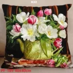 Poszewki dwustronne wielkanocne tulipany 45x45 cm