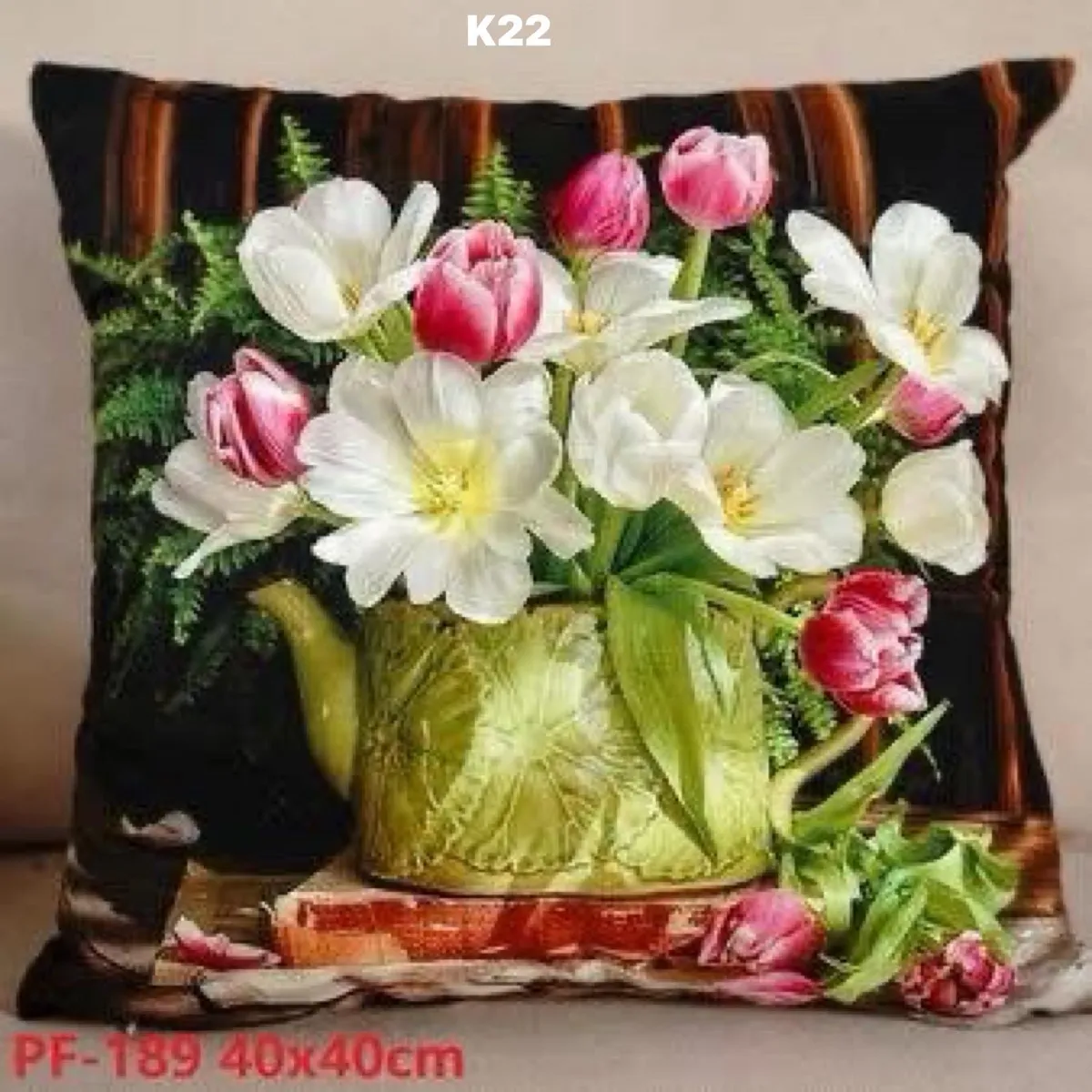 Poszewki dwustronne wielkanocne tulipany 45x45 cm