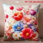 Poszewki dwustronne wielkanocne tulipany 45x45cm