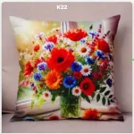 Poszewki dwustronne wielkanocne bukiet kwiatów 45x45cm