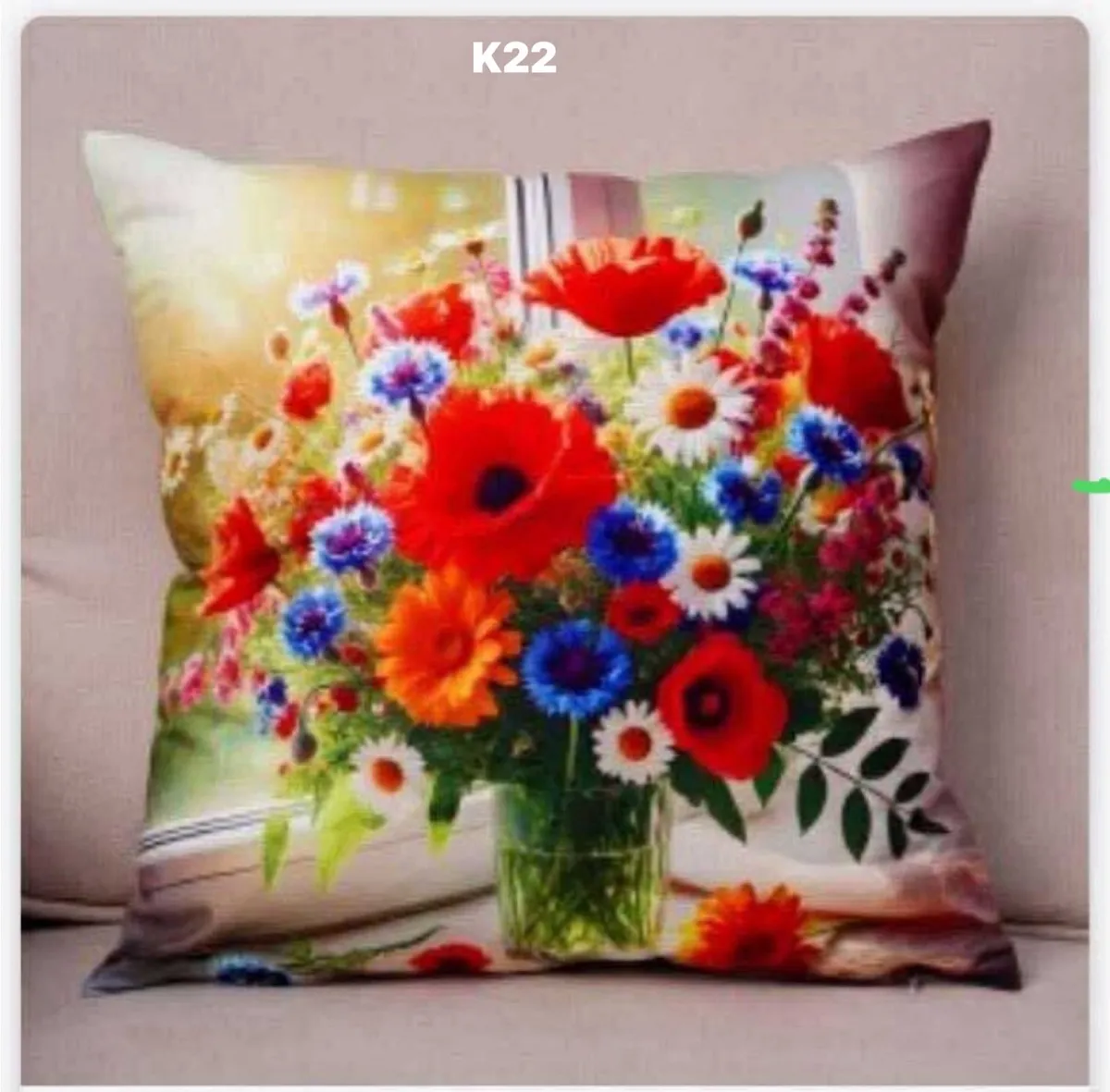 Poszewki dwustronne wielkanocne bukiet kwiatów 45x45cm
