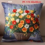 Poszewki dwustronne wielkanocne tulipany 45x45cm