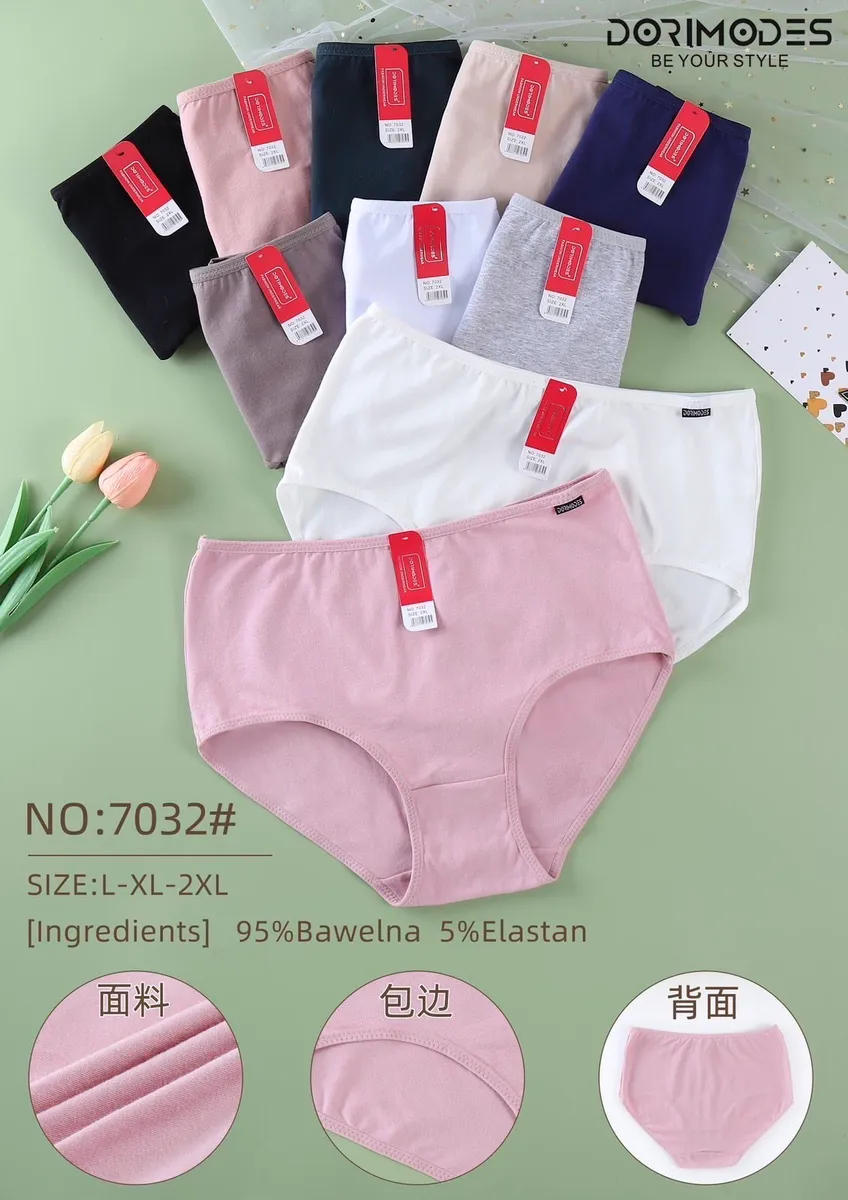 Dorimodes Majtki Bawełniane L-XL-2XL Różowe