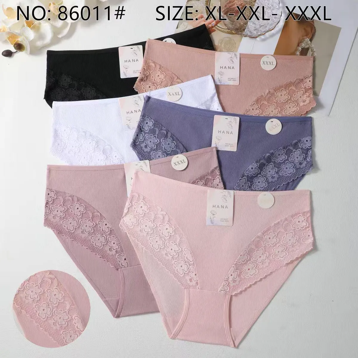 Hana Majtki Damskie XL-XXL-XXXXL z Koronkami